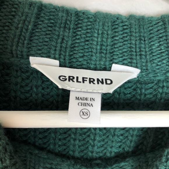 GRLFRND Lane Crewneck Sweater in Evergreen - Picture 7 of 7